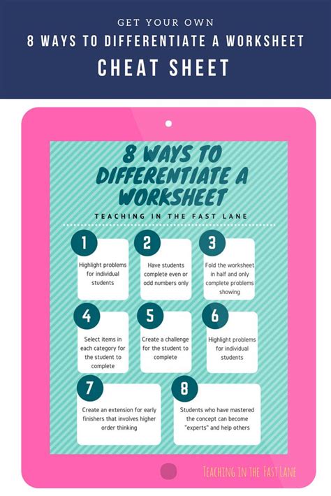 8 Ways To Differentiate A Worksheet Classroom Tested Resources