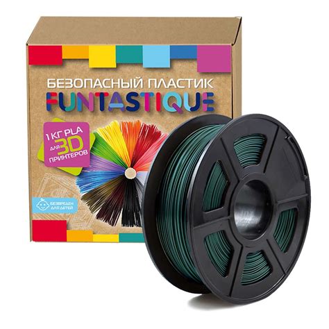 Пластик для 3D печати Funtastique PLA-1KG-DG Темно-зеленый - купить с ...