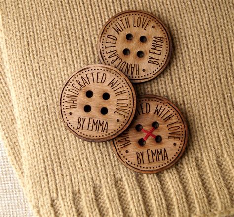 Wooden Busttons Personalized Wooden Buttons For Knitted And Crocheted