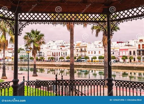 Estuary Of The Guadiana River In Ayamonte Andalucia Spain Framed By A