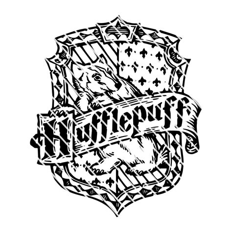 Harry Potter Hufflepuff Crest Detailed SVG file