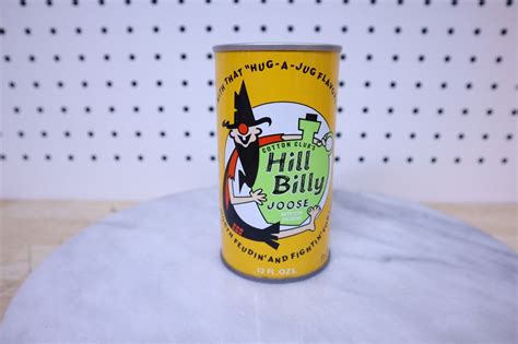 Vintage 1970s Hill Billy Joose 12oz Soda Can Cotton Club Flat Top