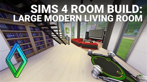 Sims 4 Large Modern Living Room Room Build Youtube