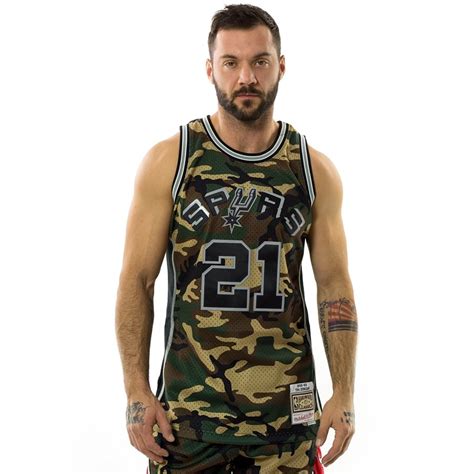 Mitchell And Ness Swingman Jersey Camo Qs San Antonio Spurs Tim Duncan