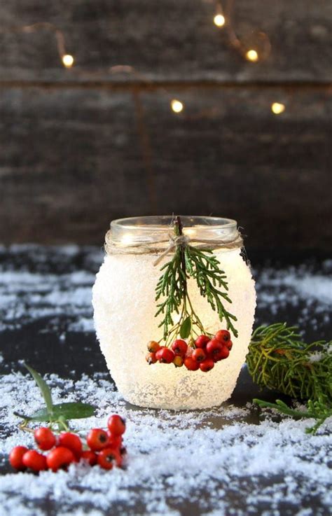 Tree of life photo centerpiece. 5 Minute DIY Snow Frosted Mason Jar Decorations {Magical ...