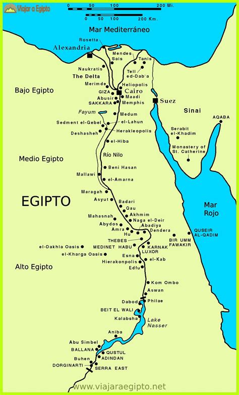 Mapa De Egipto Viajar A Egipto ⭐
