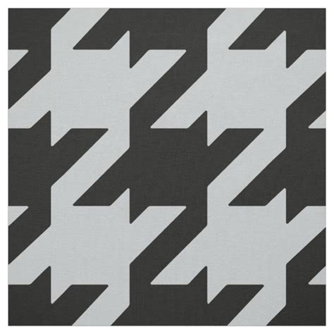 Customize Your Own Black White Houndstooth Pattern Fabric Zazzle