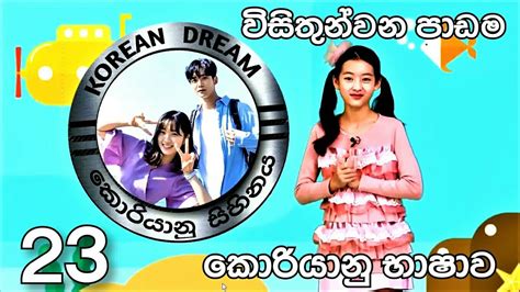 Korean Language Eps Topik 23 කොරියානු භාෂාව 23 වන පාඩම Korean Dream
