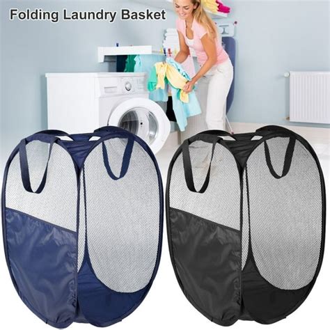 Duety Folding Laundry Basket 75l Collapsible Washing Basket Pop Up Mesh