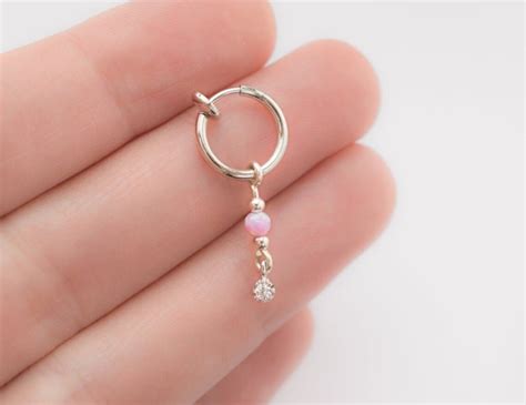 Fake Belly Button Piercing Belly Ring No Piercing Clear Etsy