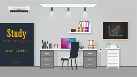 Modern Study Room Background
