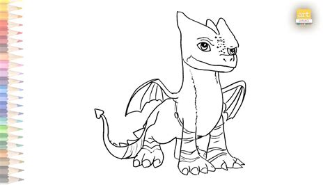 Dragons Rescue Riders Winger Drawing How To Draw A Cartoon Dragon Drawing Step By Step Youtube