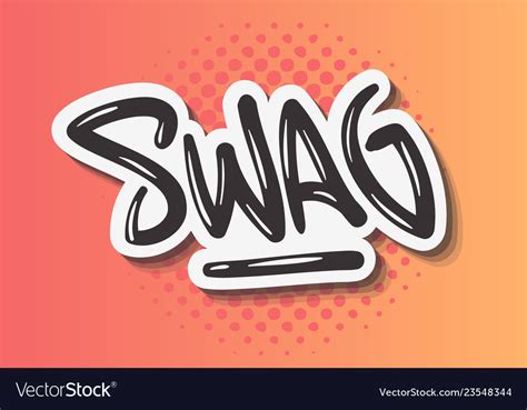Swag Label Sign Logo Hand Drawn Brush Lettering Vector Image