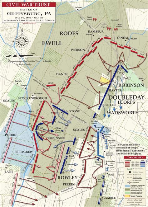 Gettysburg Mcphersons And Oak Ridge 345 500pm July 1 1863