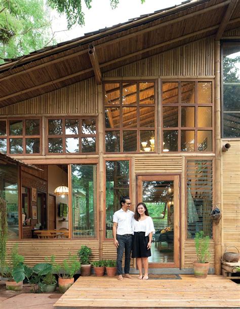 House Made Of Bamboo Design Simple Bamboo House Design In The