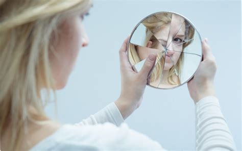 Woman Broken Mirror Self Image Body Insecurity Calgary Marriage