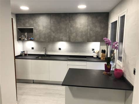 Taburetes de bar modernos negros 66 cm tomy. Diseño de muebles de cocina moderna en Madrid | El Corte ...