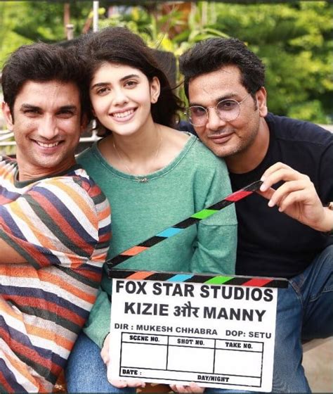 Kizie Aur Manny Snapped With Director Mukesh Chhabra On Set