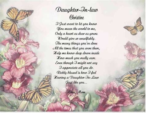 Birthday gifts for daughter in law uk. Daughter-In-Law Personalized Poem Gift For Birthday ...