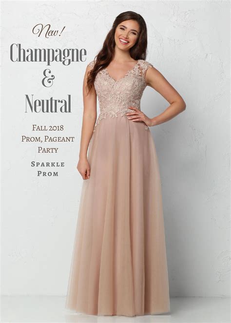 New 2018 Long Champagne And Neutral Promparty Dresses Sparkle Prom Blog