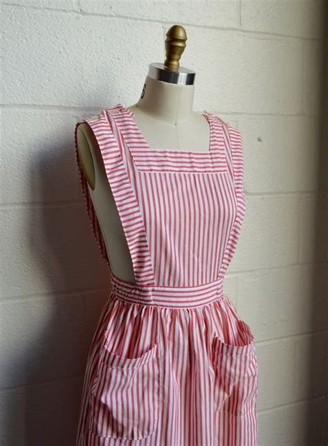 Vintage Candy Striper Dress 1960s Volunteer Uniform Nurse