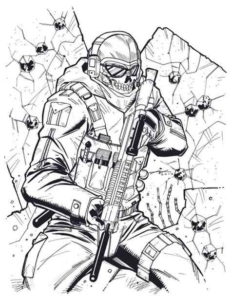 Call Of Duty Ghosts Coloring Pages At Getcolorings Com My Xxx Hot Girl