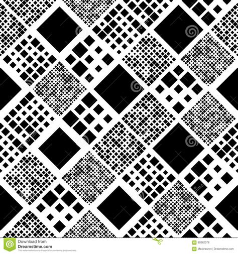 Seamless Square Pattern Stock Vector Illustration Of Print 90382078