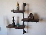 Pictures of Wooden Shelves With Pipes