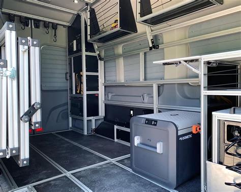 Camper Van With Skeleton Grid For Complete Modularity Vandoit Built