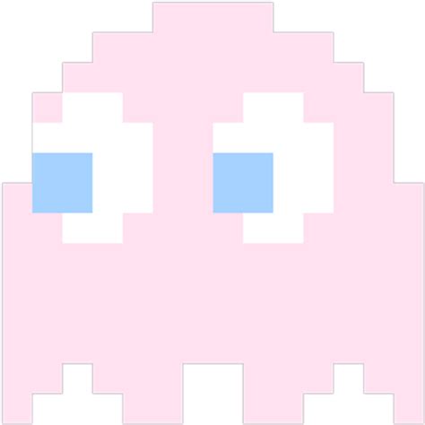 Pac Man Pacman Pink Pinky Ghost Cute Kawaii Icon Overla - Pacman Blinky - Free Transparent PNG ...