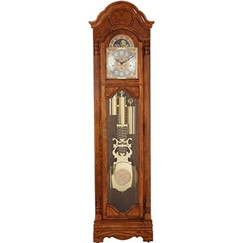 Howard Miller Bronson Floor Clock 611 019 Illuminated Golden Oak