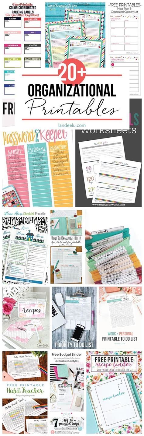 Organizational Printables Organization Printables Organizational