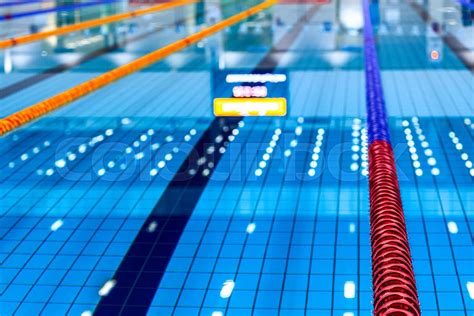 Empty Olympic Swimming Pool Stock Image Colourbox