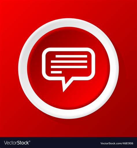 Message Icon On Red Royalty Free Vector Image Vectorstock