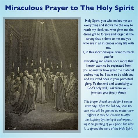 Miraculous Prayer Of The Holy Spirit Prayer Garden Forgive And Forget