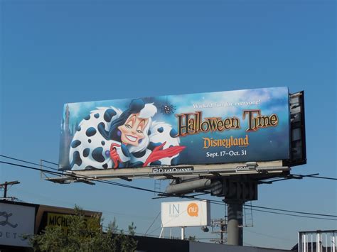 Daily Billboard Cruella De Vil Disneyland Halloween Time Billboard