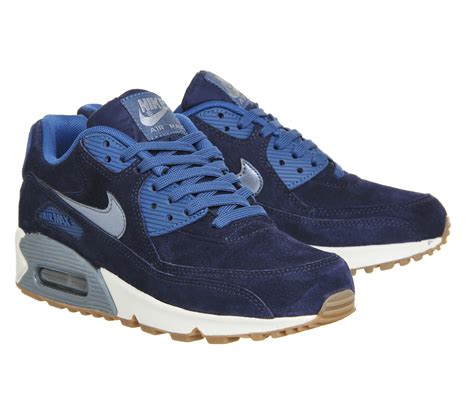 Find nike air max low from a vast selection of men's shoes. Nike Air Max 90 Suede Low-Top Sneakers in Blue for Men | Lyst