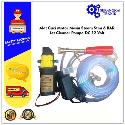 Jual Alat Cuci Motor Mesin Stim Steam 6 Bar Jet Cleaner Pompa Dc 12