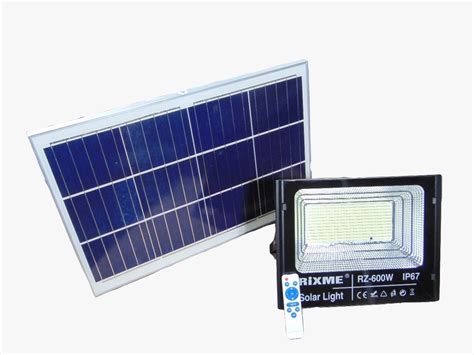 Reflector Led Con Panel Solar 600w Recargable Ip67 Exterior Mercado Libre