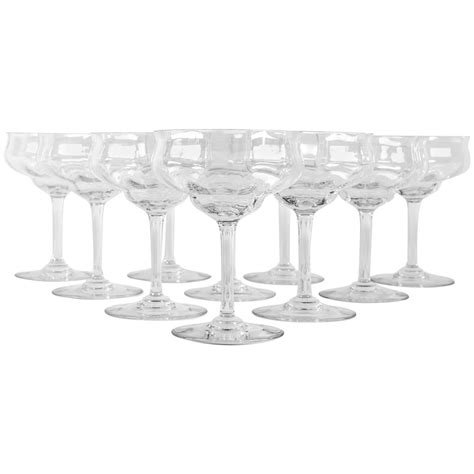 Vintage Set Of Eight Baccarat Champagne Or Drinks Coupe At 1stdibs