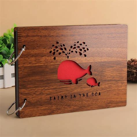 2016 Hot Wood Cover Albums Handmade Loose Leaf Pasted Photo Album