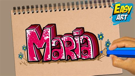 Como Dibujar Nombres 3d ⭐ Maria 💚 Dibujos Faciles How To Draw 3d