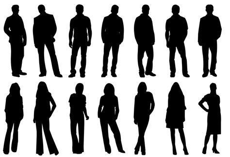 Silhouette Person Stencil Avoid Picking Silhouettes Png Download