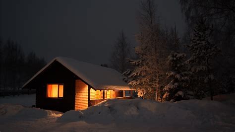 1920x1080 1920x1080 Evening Winter The House Snow Trees Light
