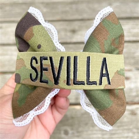 Personalized Army Ocp Military Nametape Bow Army Gift Etsy