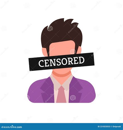 Censored Sign On Avatar Face Stock Vector Illustration Of Cover