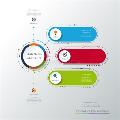 Infographics Timeline Design Template Vector With 3d Paper Label