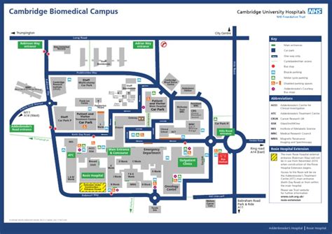 Ent unit (08) 8161 2687 : Addenbrooke's Hospital Site Plan