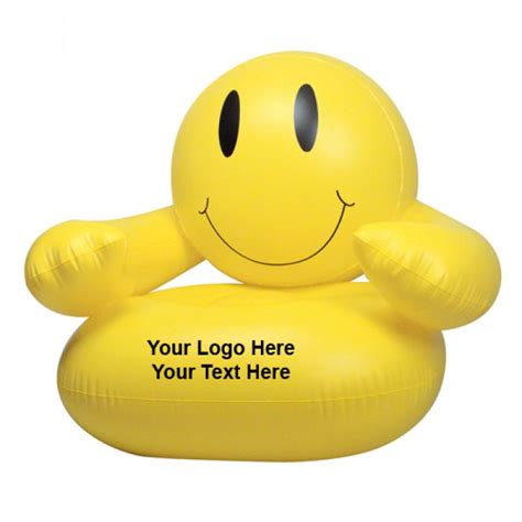 Custom Imprinted Smiley Face Inflatable Chairs Beach Balls Inflatables