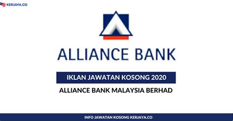 Machen sie mit uns gemeinsam wald! Jawatan Kosong Terkini Alliance Bank Malaysia Berhad ...